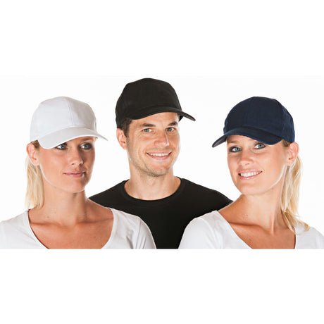 HYGOSTAR® Baseballkappe aus Polycotton 1 Packung (10 Stück), Weiß