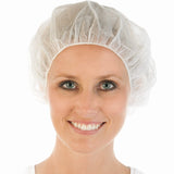 HYGOSTAR® Bettina Baretthaube 1 Packung (100 Stück), Weiß