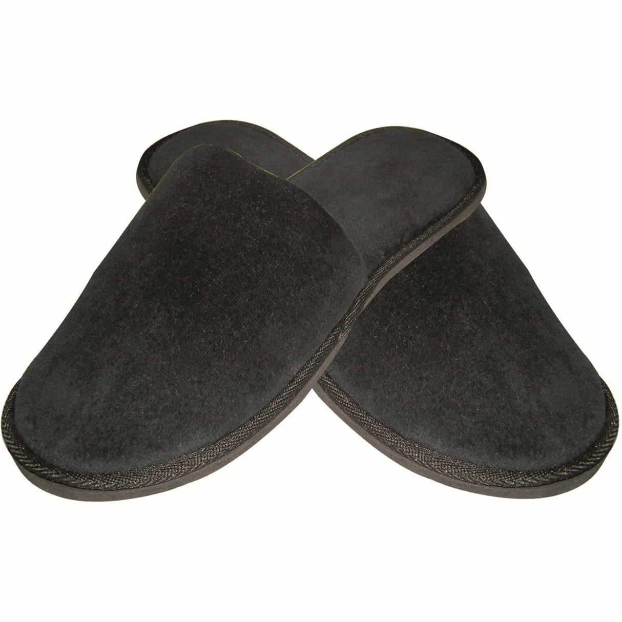 HYGOSTAR® Black Deluxe Hotelslipper - geschlossen 1 Packung, 10 Paar, Schwarz