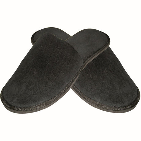 HYGOSTAR® Black Deluxe Hotelslipper - geschlossen 1 Packung, 10 Paar, Schwarz