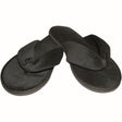 HYGOSTAR® Black Deluxe Hotelslipper - offen 1 Packung, 10 Paar, Schwarz