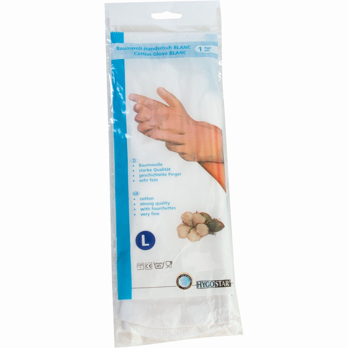 Hygostar® Blanc Baumwollhandschuhe