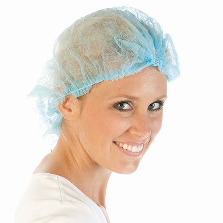 HYGOSTAR® Detektierbare Haube aus PP-Vlies 1 Packung (100 Stück), Blau