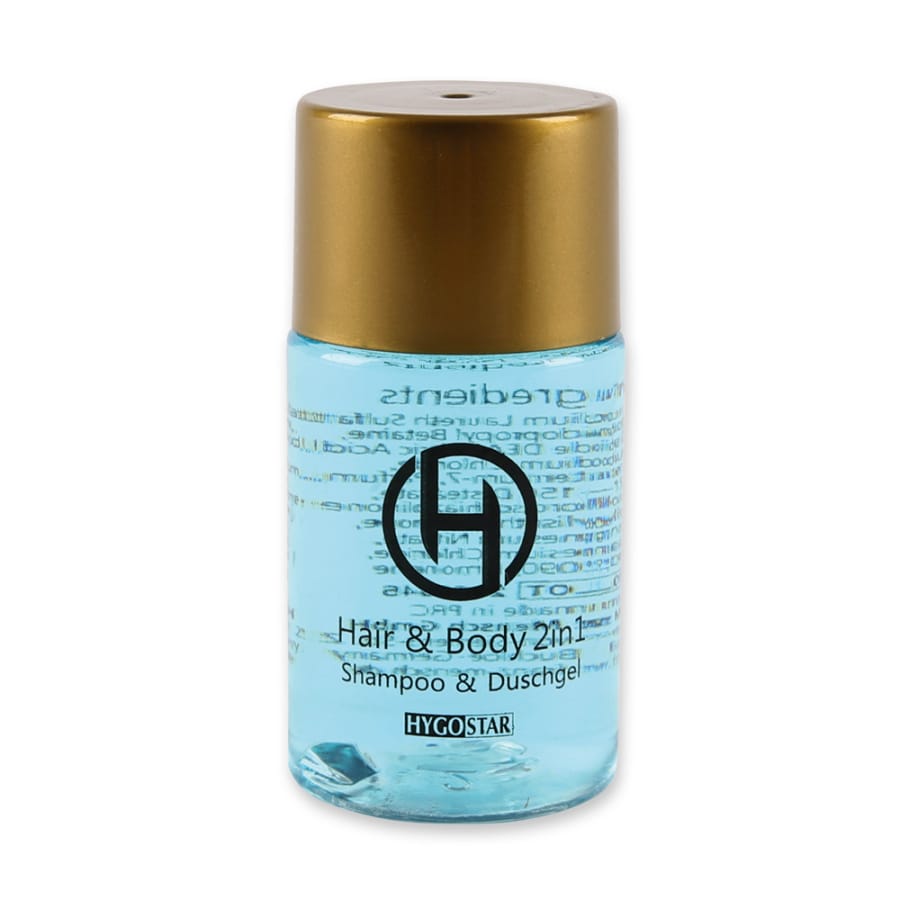 HYGOSTAR® Hair & Body, blaues Hotel-Shampoo und Duschgel 2in1 Packung (50 × 25 ml)