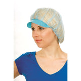 HYGOSTAR® Haube mit Schirm 1 Packung (100 Stück), Blau