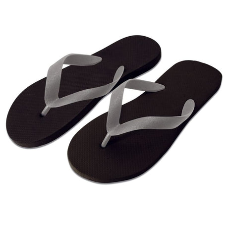 HYGOSTAR® Herren Flip Flops, wasserdichte EVA-Sohle, schwarz Packung (1 Paar)