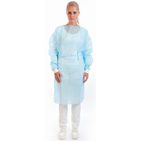 HYGOSTAR® Kittel mit Strickbündchen 1 Karton (100 Stück), Blau