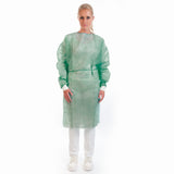 HYGOSTAR® Kittel mit Strickbündchen 1 Packung (10 Stück), Grün