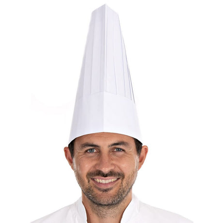 HYGOSTAR® Kochmütze Le Chef, Papier 30 cm – 1 Packung (50 Stück)