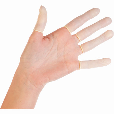 Hygostar® Latex Fingerlinge, puderfrei S / Karton (150 Packungen × 100 Stück)