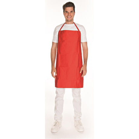 HYGOSTAR® Latzschürze aus Polycotton 1 Karton (36 Stück), Rot