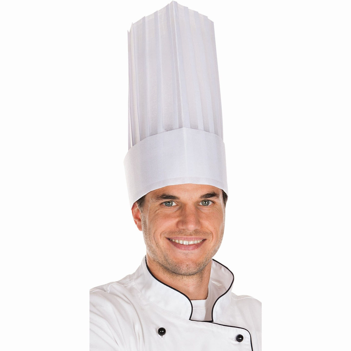 HYGOSTAR® Le Grand Chef Kochmütze, offenliegend 1 Packung (10 Stück)