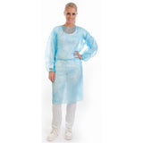 HYGOSTAR® PP-Vlies Schutzkittel 1 Packung (10 Stück), Blau