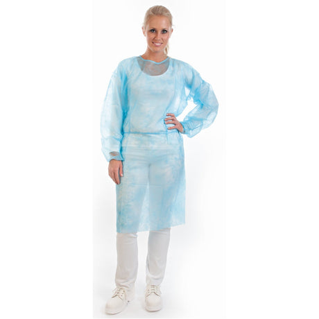 HYGOSTAR® PP-Vlies Schutzkittel 1 Packung (10 Stück), Blau