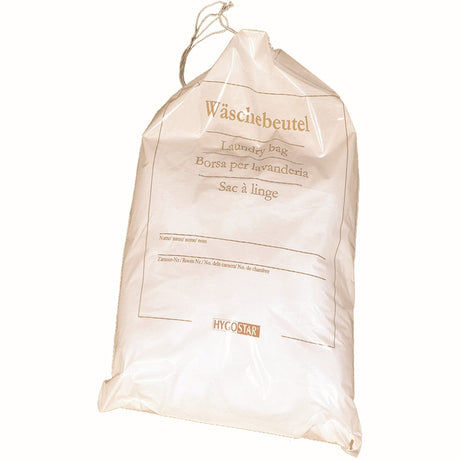 HYGOSTAR® Royal Wäschebeutel - gold bedruckt 1 Packung (50 Stück), Weiß