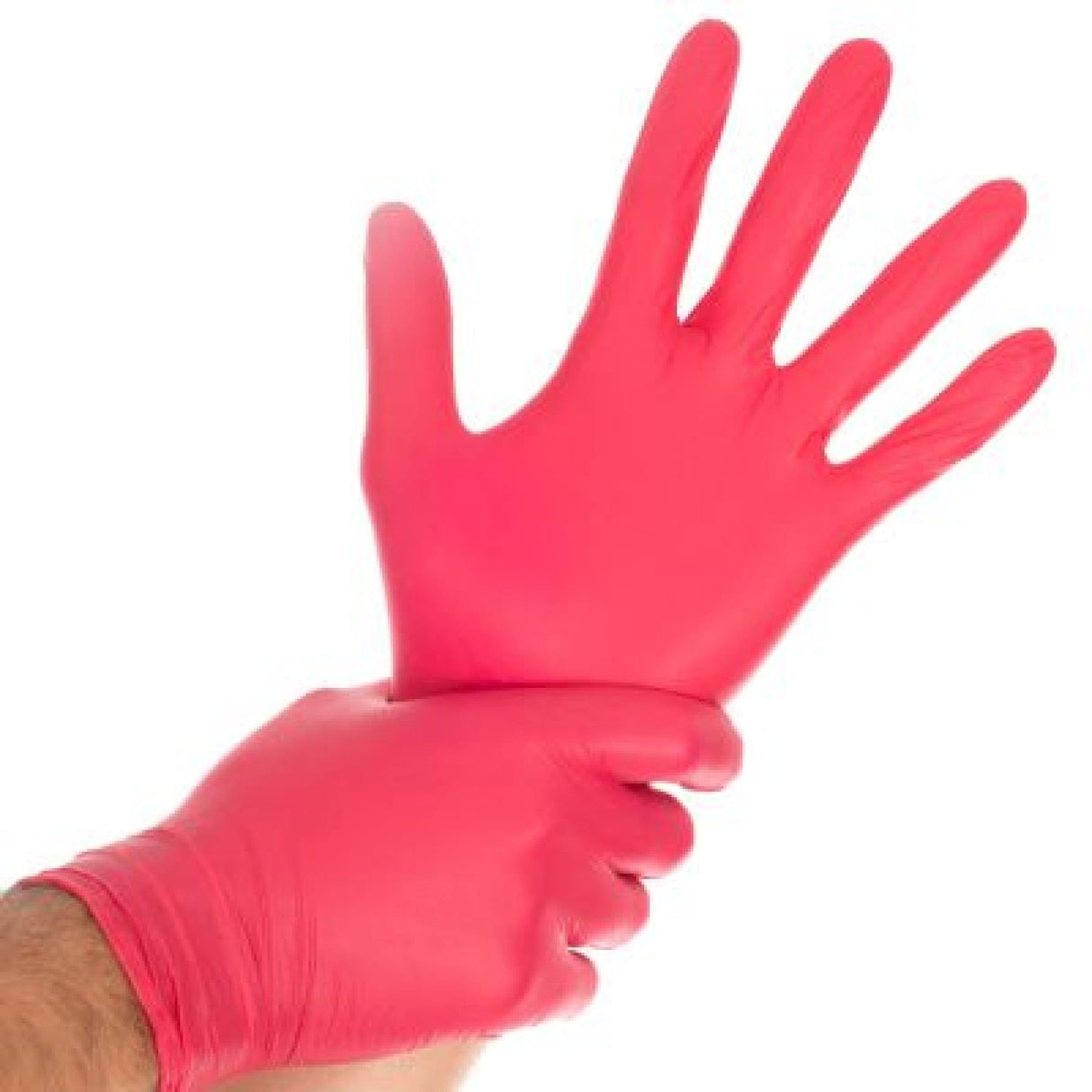 HYGOSTAR® Safe Light Nitrilhandschuhe, puderfrei, rot S / Karton (10 Packungen × 100 Stück)
