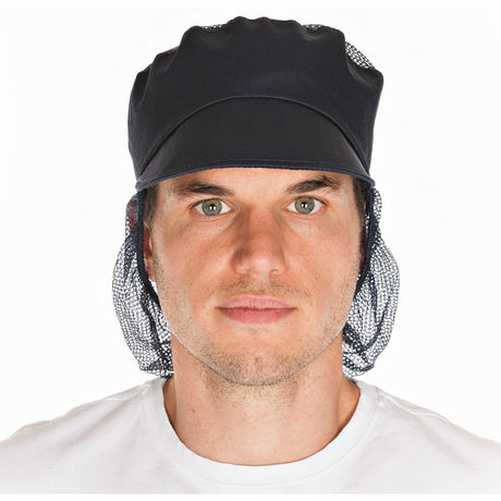 HYGOSTAR® Schildmütze mit Haarschutz und Netzteil 1 Packung (10 Stück), Blau