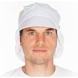 HYGOSTAR® Schildmütze mit Haarschutz und Netzteil 1 Packung (10 Stück), Weiß