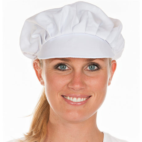 HYGOSTAR® Schirmmütze aus Polycotton 1 Packung (10 Stück), Weiß