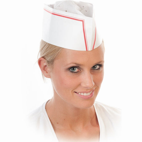 HYGOSTAR® Service Schiffchenmütze 1 Packung (100 Stück), Rot