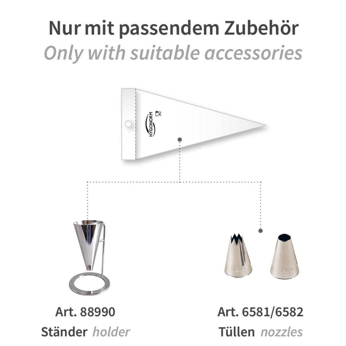 HYGOSTAR® Standard Spritzbeutel, Hygonorm, LDPE, geblockt