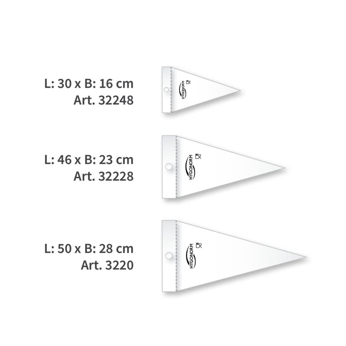 HYGOSTAR® Standard Spritzbeutel, Hygonorm, LDPE, geblockt