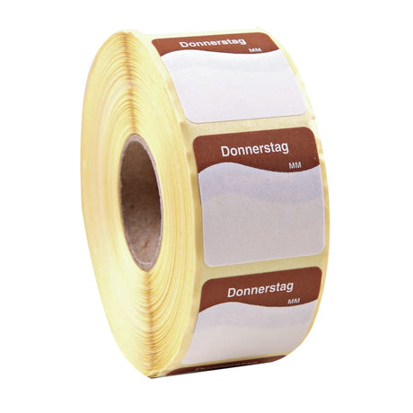 HYGOSTAR® Tagesetikett, abziehbar 1 Rolle (1000 Stück), Braun