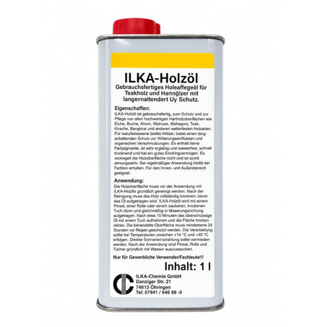 ILKA Holzöl Pflegeöl, gebrauchsfertig 1 Liter Flasche