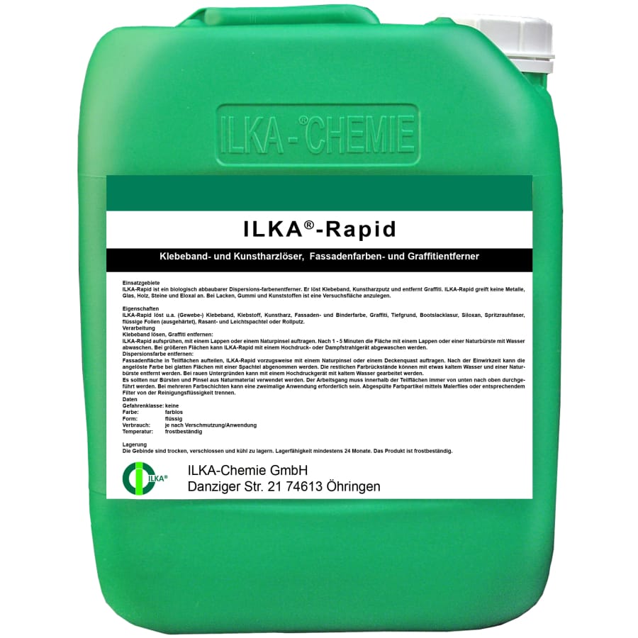 ILKA Rapid Klebeband-, Farb- und Graffitientferner 10 Liter Kanister