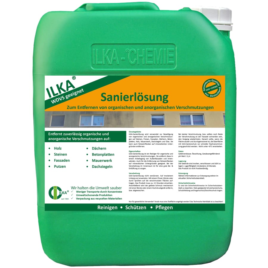ILKA Sanierlösung Fassadenreiniger 10 Liter Kanister