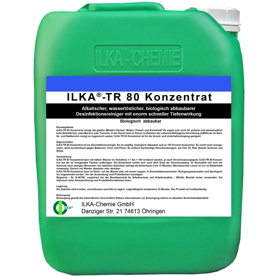 ILKA TR 80 Desinfektionsreiniger 10 Liter Kanister