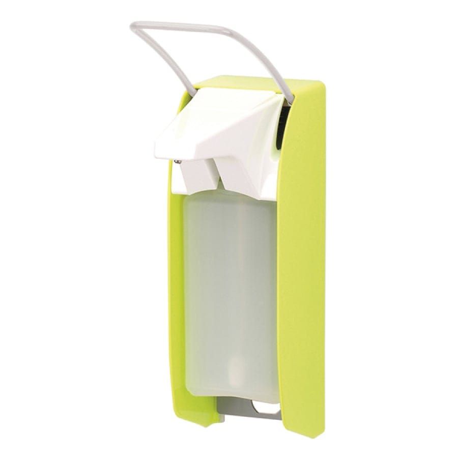 ingo-man® plus IMP E/ELS P/24 Seifen- und Desinfektionsmittelspender, Signalfarben kurzer Hebel, leuchtgelb