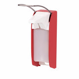 ingo-man® plus IMP E/ELS P/24 Seifen- und Desinfektionsmittelspender, Signalfarben langer Hebel, leuchthellrot