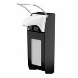 ingo-man® smart Eurospender für Seife und Desinfektionsmittel, mattschwarz 1000 ml, kurzer Hebel
