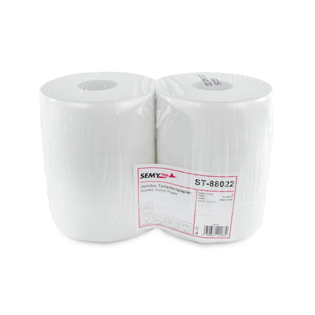 Jumbo-Toilettenpapier, geprägt, 2-lagig, hochweiß 1 Paket = 6 Rollen, Ø 24,5 cm