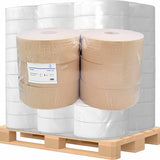 Jumbo-Toilettenpapier, Krepp, 1-lagig, hellgrau, 525 m Jumbo-Toilettenpapier, Krepp, 1-lagig, hellgrau, 525 m 1 Palette = 49 Pakete à 6 x 525 Meter
