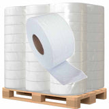 Jumbo-Toilettenpapier, Tissue, 2-lagig, hochweiß, 180 m ½ Palette = 22 Pakete à 12 x 180 Meter