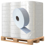 Jumbo-Toilettenpapier, Tissue, 2-lagig, hochweiß, 300 m 1 Palette = 49 Pakete à 6 x 300 Meter