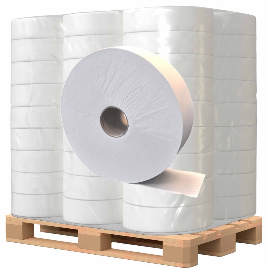 Jumbo-Toilettenpapier, Tissue, 2-lagig, hochweiß, 380 m