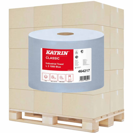 KATRIN Putztuchrolle, 22 x 36 cm, blau 1 Palette = 54 Rollen