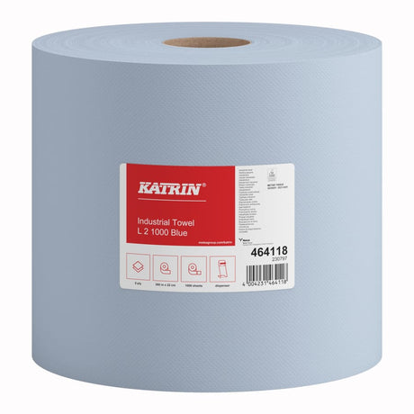 KATRIN Putztuchrolle, 22x36 cm, 2-lagig, blau 1 Paket = 2 Rollen