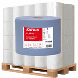 KATRIN Putztuchrolle, 22x36 cm, 2-lagig, blau ½ Palette = 54 Rollen
