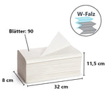 KATRIN W-Falz Falthandtücher Non Stop L Wide 90 Blatt, Handy Pack