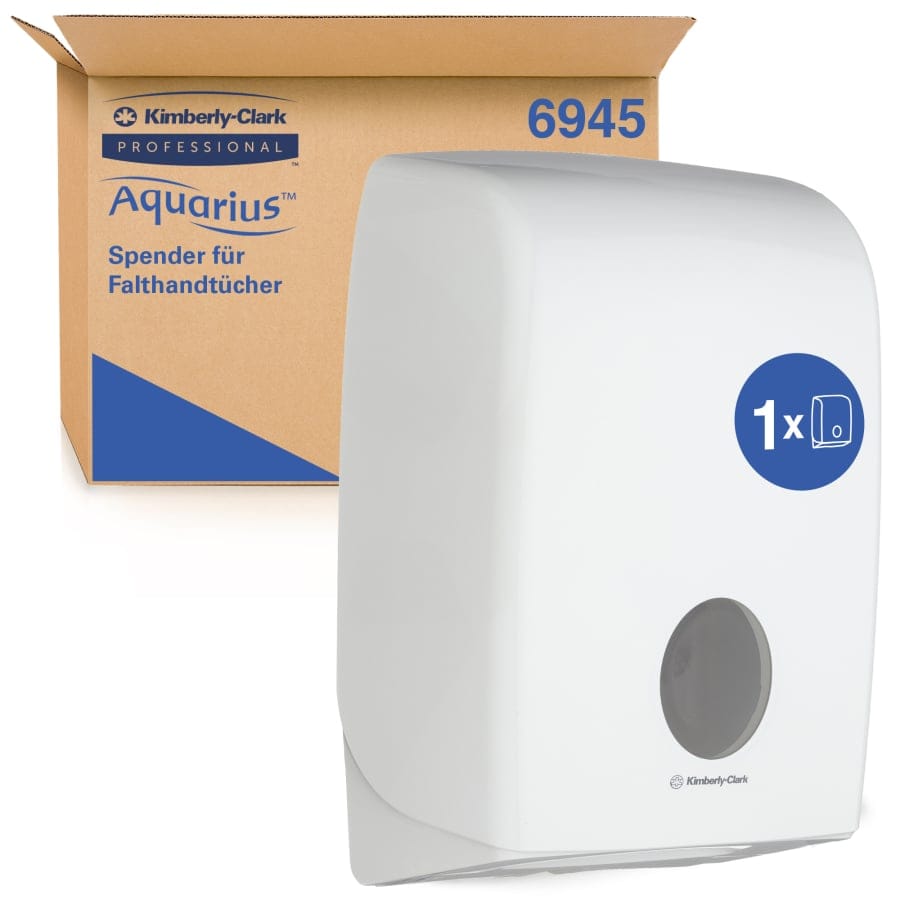 Kimberly-Clark Aquarius Handtuchspender, weiß, mit Sichtfenster