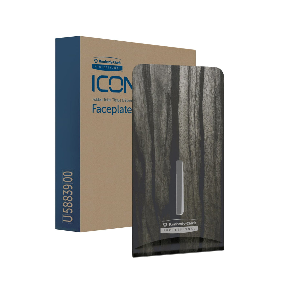 Kimberly-Clark Professional ICON Blende Motiv EBENHOLZMASERUNG 1 Blende für Einzelblatt-Toilettenpapier Spender