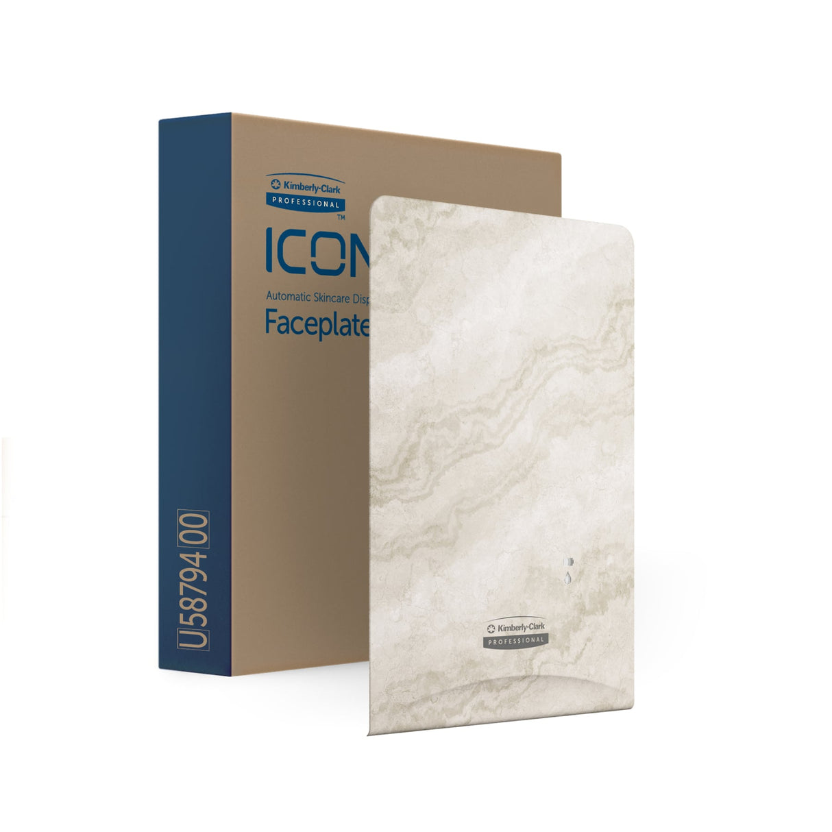 Kimberly-Clark Professional ICON Blende Motiv WARMER MARMOR 1 Blende für Hautpflege Spender Seife und Desinfektion