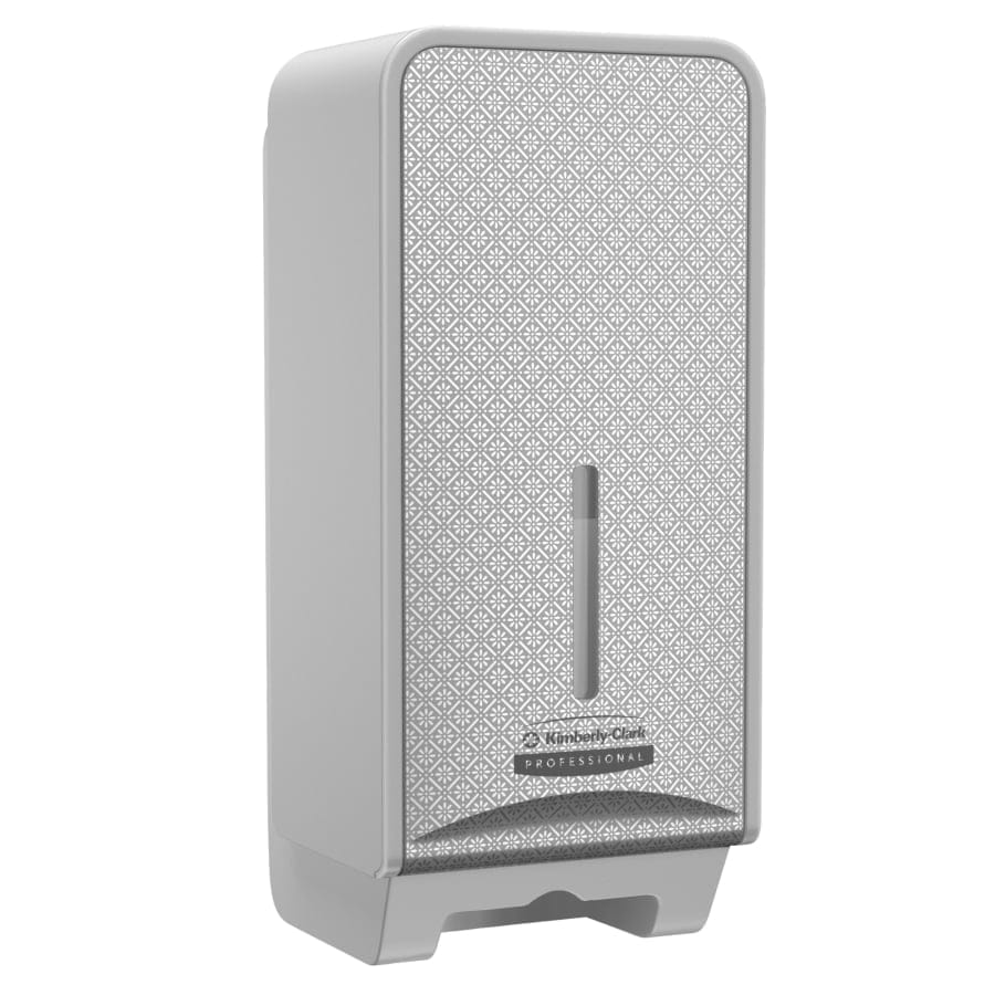 Kimberly-Clark Professional ICON Einzelblatt Toilettenpapierspiender 1 Spender graues Gehäuse mit SILBER MOSAIK Blende