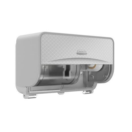Kimberly-Clark Professional ICON Standard-Toilettenpapierspender 1 Spender graues Gehäuse mit SILBER MOSAIK Blende