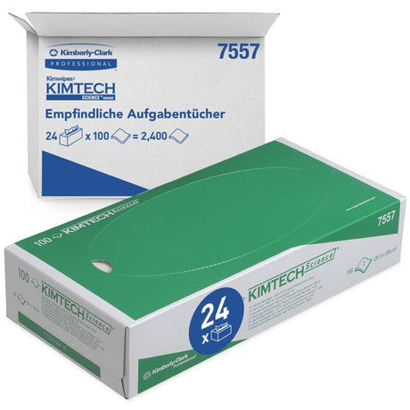 KIMTECH SCIENCE* Labortücher, 2-lagig, weiß 1 Karton = 24 Boxen à 100 Tücher = 2400 Tücher