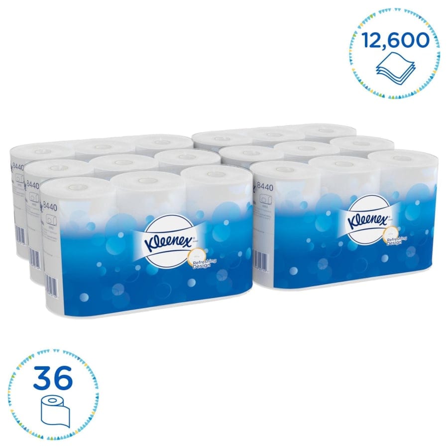 KLEENEX® 350 Toilet Tissue Rollen Toilettenpapier, 3-lagig